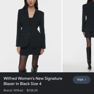 Aritiza size 4 blazer worn once black